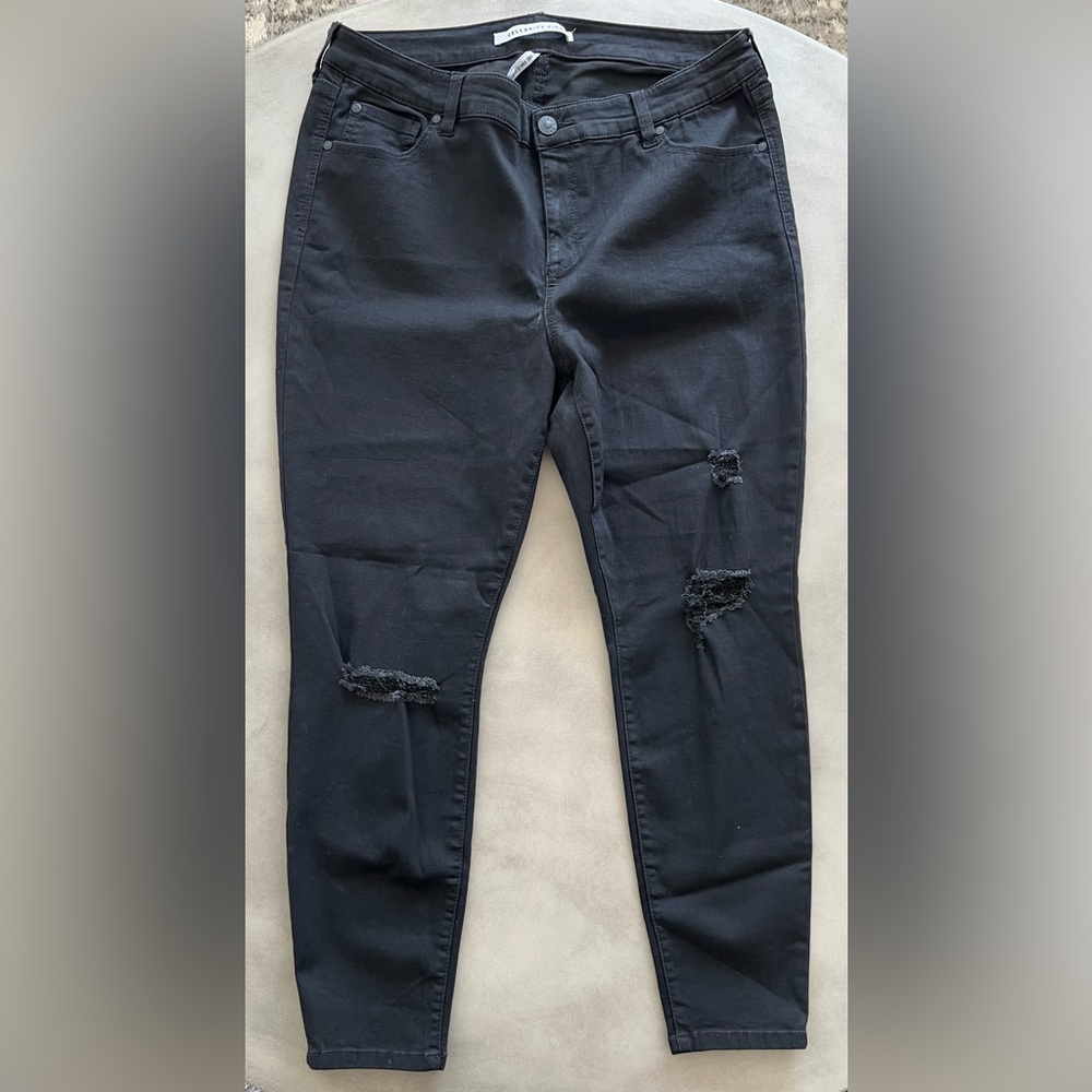 Celebrity Pink Ripped Skinny Jeans, Size 18
